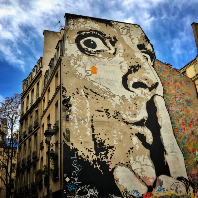 Street art next to Centre Pompidou